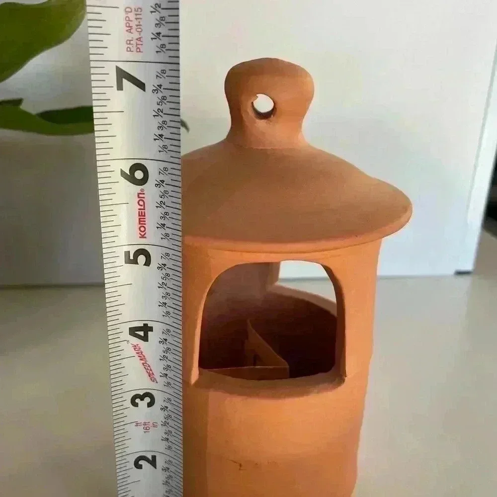 WILLIAMSBURG POTTERY Terracotta Lantern Hanging or Standing 7 1/4" Tall - Picture 12 of 13
